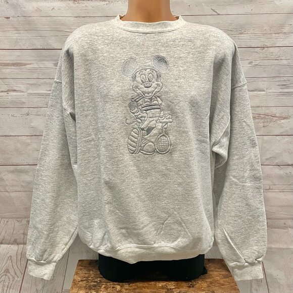 Vintage Mickey Mouse Tennis Player embroidered sweatshirt - Picture 1 of 6